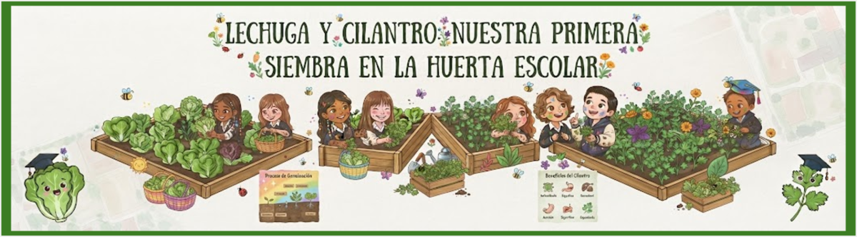 LECHUGA Y CILANTRO: NUESTRA PRIMERA SIEMBRA EN LA HUERTA ESCOLAR